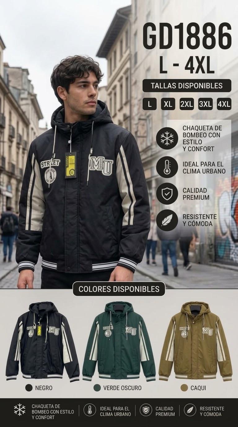 GD1886 CHAQUETA PARA HOMBRE